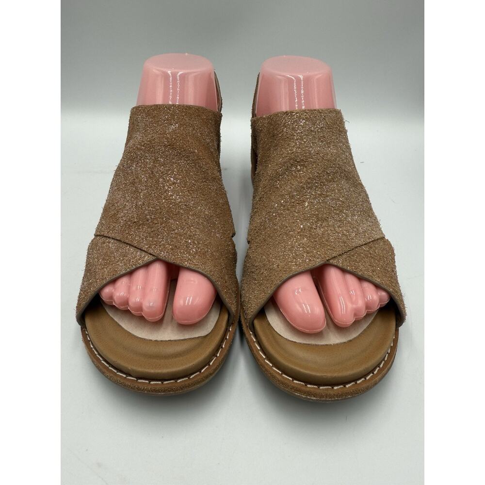 Sofft Women's Evonne Wrapped Leather Sandals Brown & Gold Size 6.5